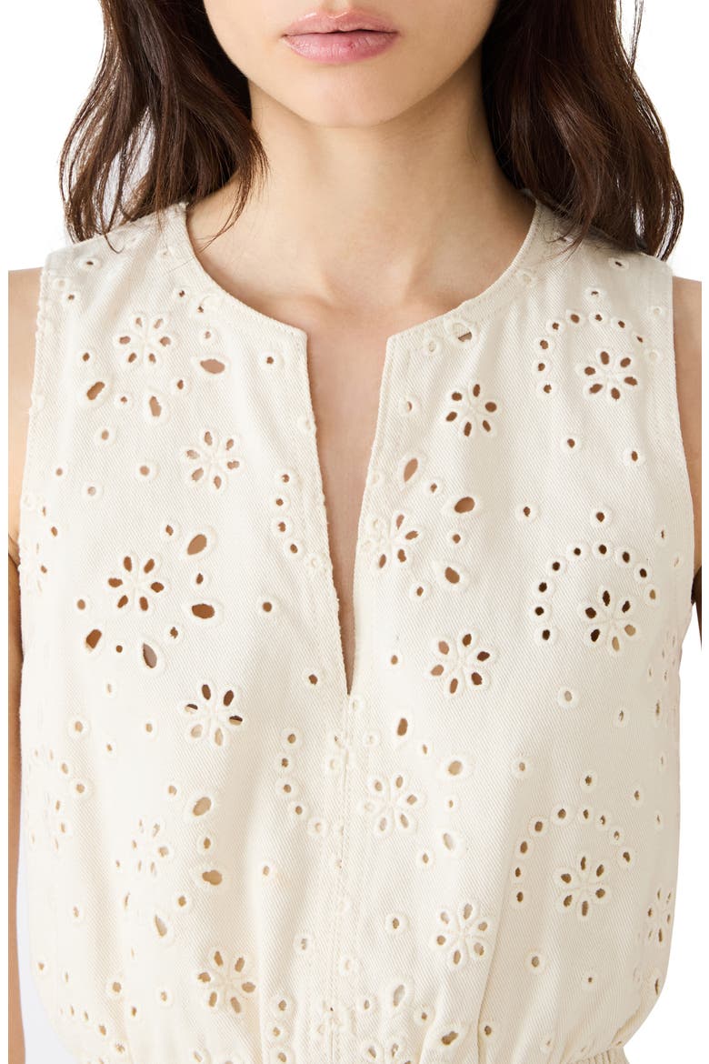 Priscilia Eyelet Embroidery Minidress, Alternate, color, SEA PEARL
