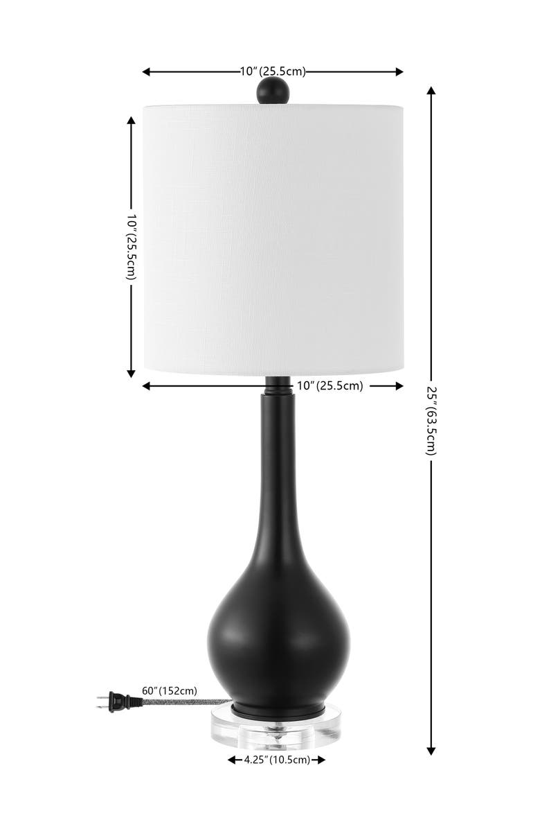 JONATHAN Y Dylan 25" Metal/Crystal Teardrop LED Table Lamp, Alternate, color, Oil Rubbed Bronze