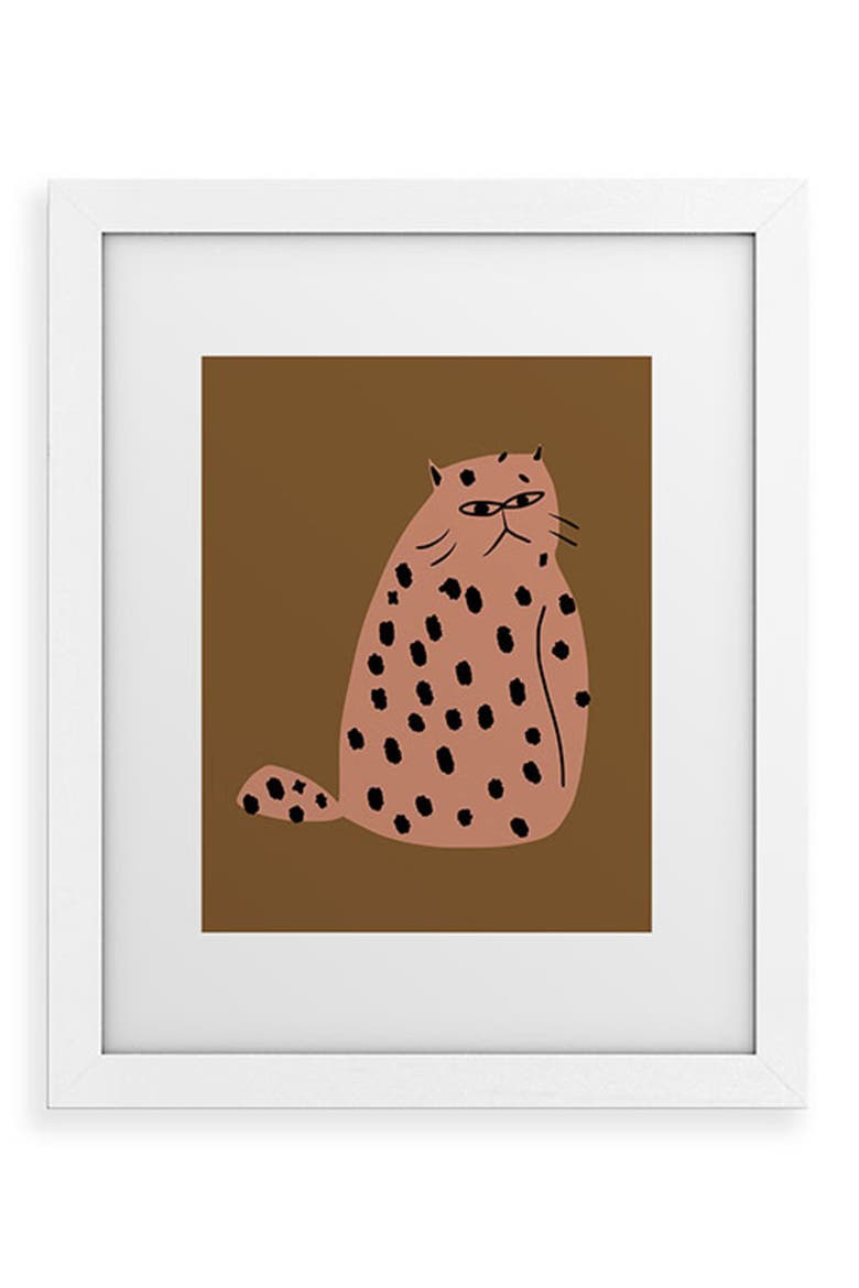 Grumpy the Cat Framed Art Print, Main, color, WHITE FRAME 11X14