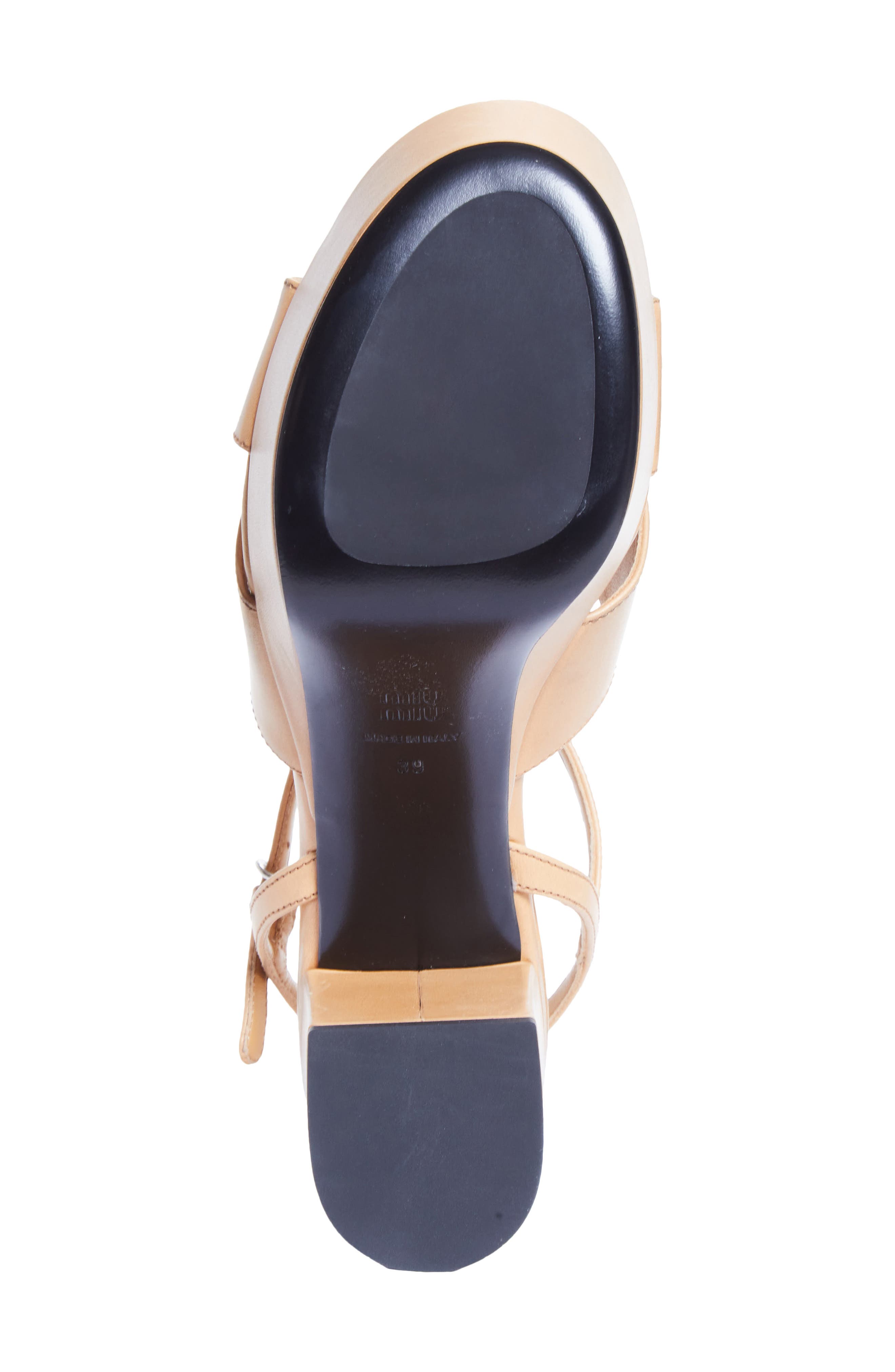 Miu Miu Platform Sandal, Alternate, color, 
