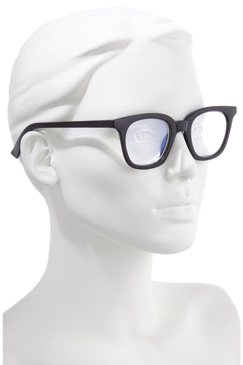 The Snatcher In Black Tie 47mm Reading Glasses, Alternate, color, BLACK MARKER