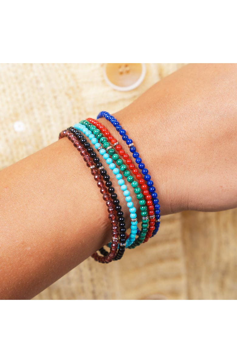 The Lovery Fine Jewelry Onyx Round Bead Bracelet, Alternate, color, 