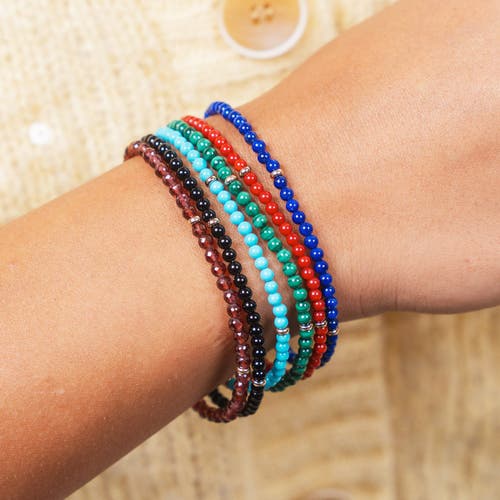 The Lovery Fine Jewelry Coral Round Bead Bracelet In Orange