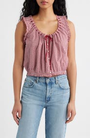 DÔEN Traveler Organic Cotton Gingham Top