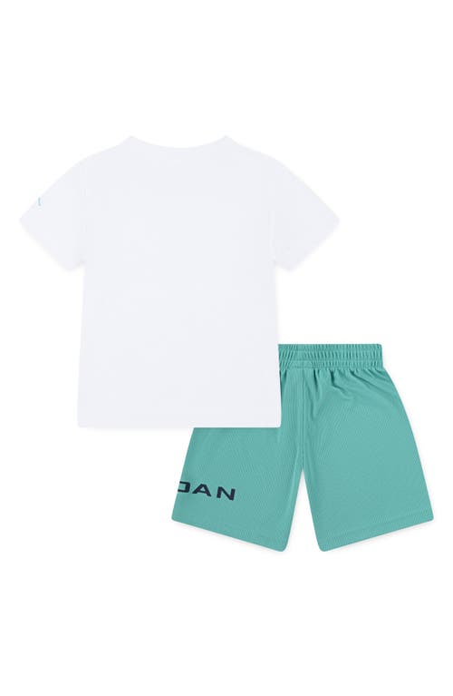 Jordan Kids' Mj Baseline Jersey T-shirt & Mesh Shorts Set In White