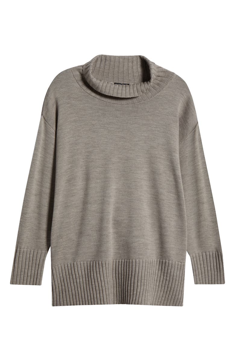 Eileen Fisher Square Armhole Turtleneck Sweater, Alternate, color, Dove