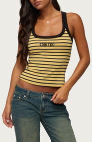EDIKTED Energy Stripe Rib Tank