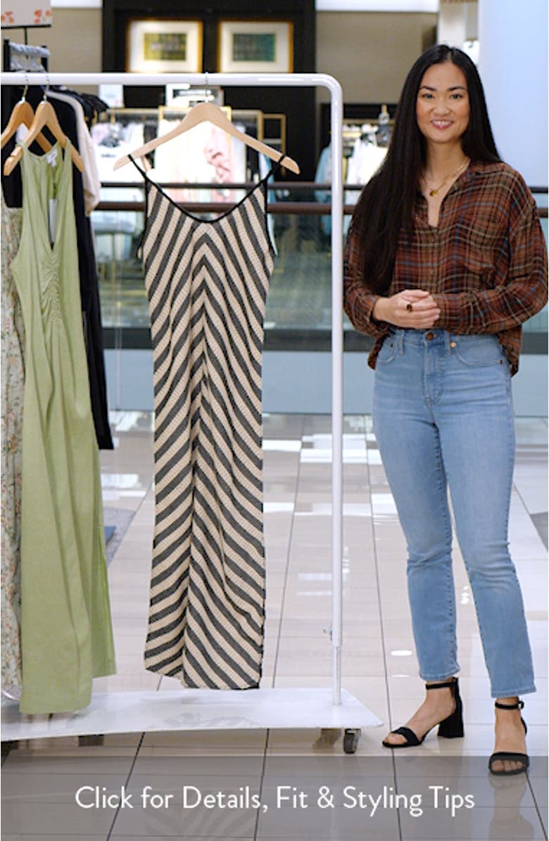 Chevron Stripe Midi Dress, sales video thumbnail