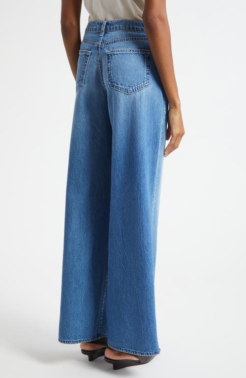 L'agence Alicent High Waist Wide Leg Jeans In Blue