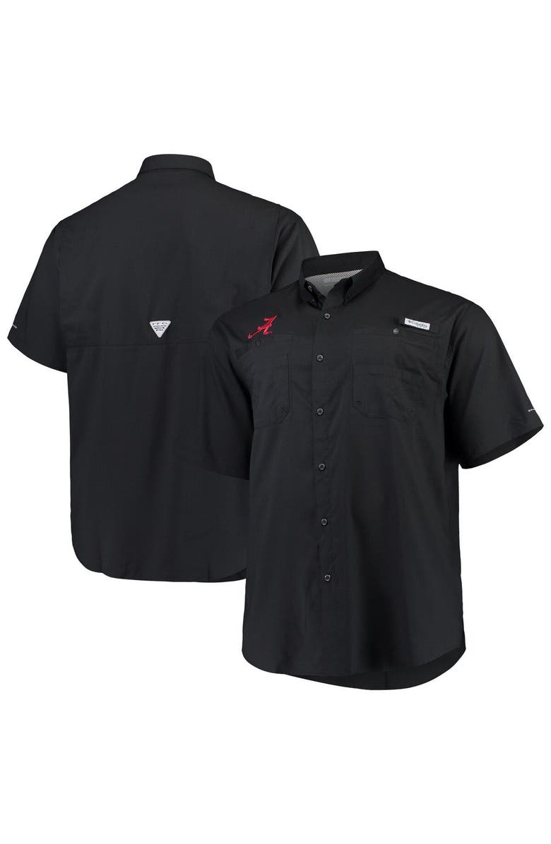 Columbia Men's Columbia Black Alabama Crimson Tide Big & Tall Collegiate Tamiami Button-Down Shirt, Alternate, color, Black