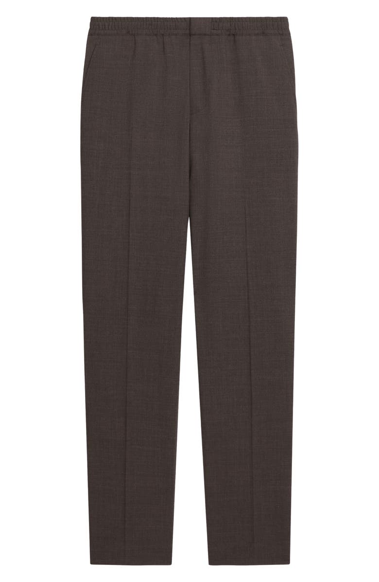 Theory Curtis Motion Wool Blend Pants, Alternate, color, Brownwood Melange