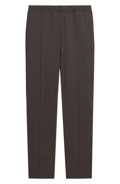 Theory Curtis Drawstring Pant In Motion Wool In Brown