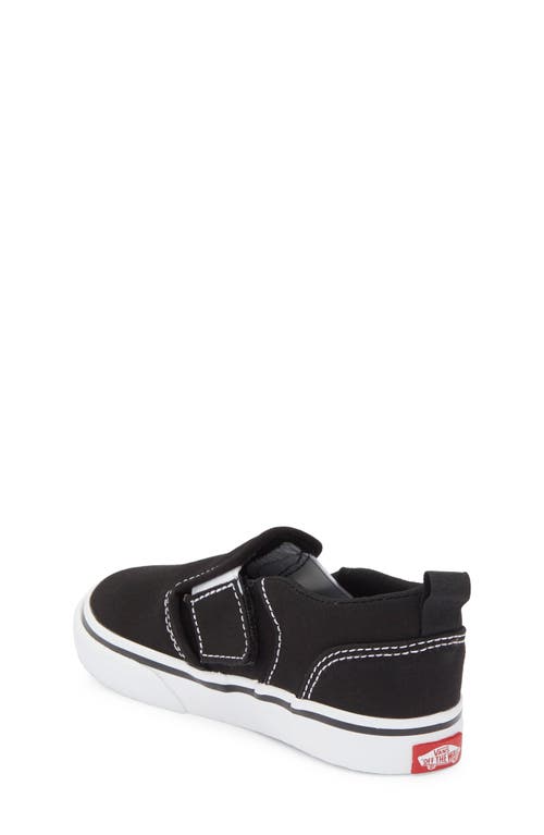 Vans Kids' Asher Slip-on Sneaker In Black