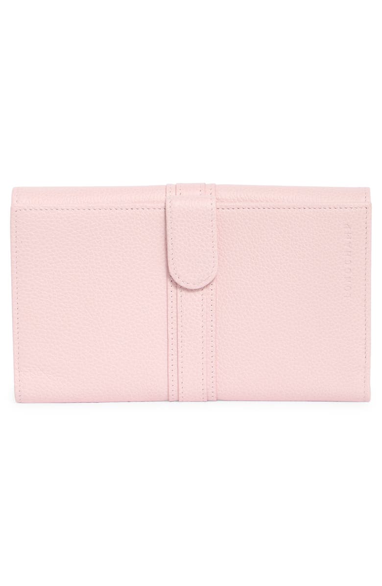 Longchamp Leather Checkbook Wallet, Alternate, color, Powder