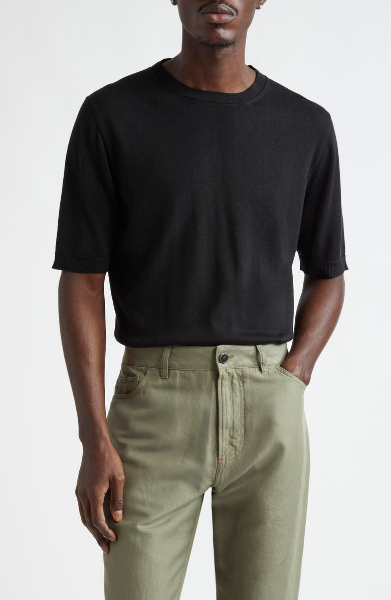 ISAIA Silk Sweater, Main, color, Black