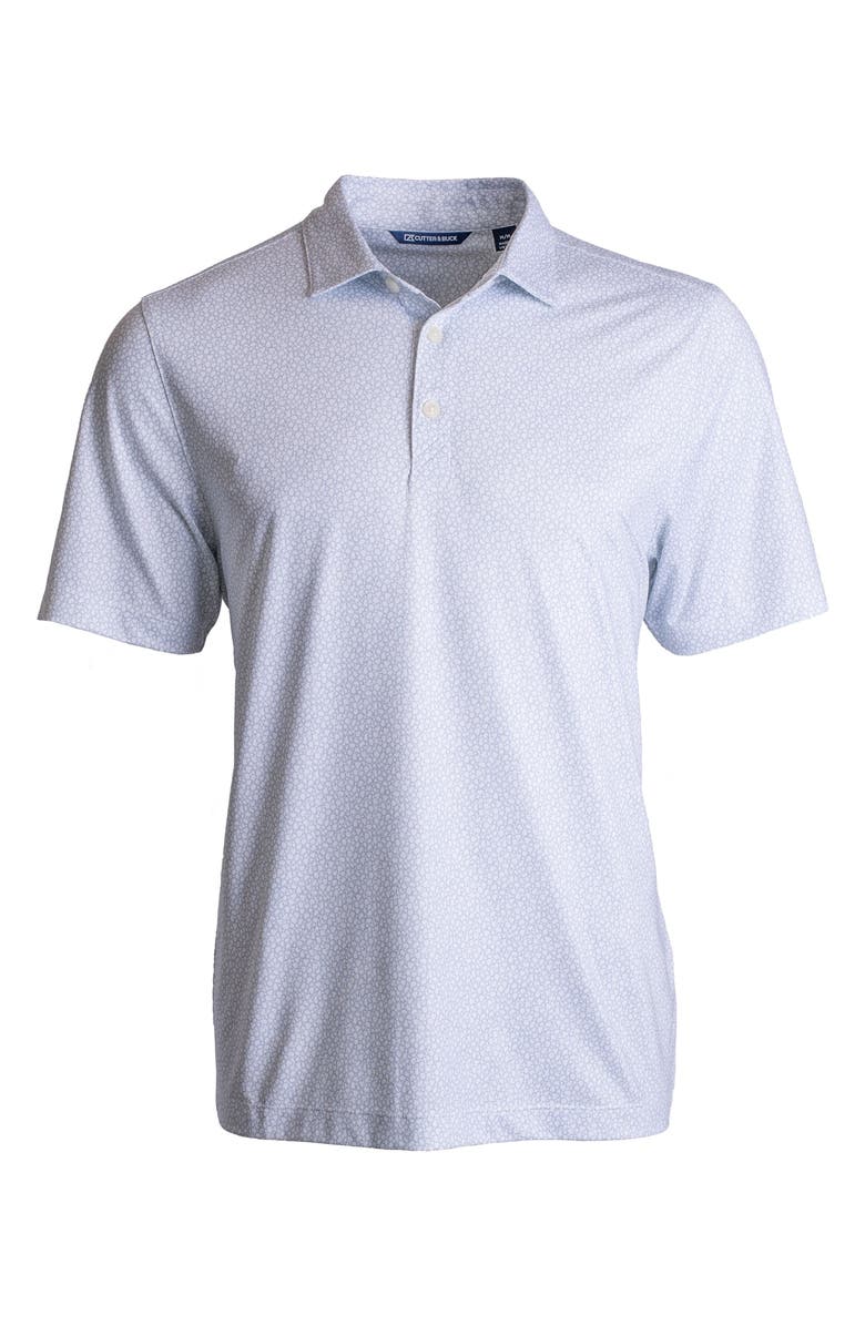 Cutter & Buck Pike Pebble Print Recycled Blend Polo, Alternate, color, White