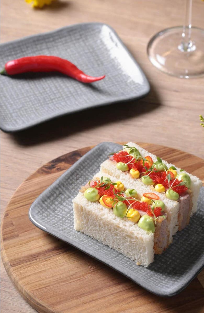 Porto Brasil Rectangular Platter Juta Set of 4, Alternate, color, Dust