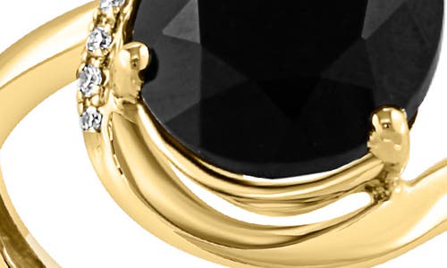 Effy Onyx & Diamond Ring In Black