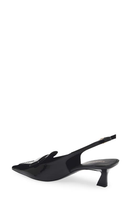 Stuart Weitzman Sovinnie Slingback Patent Loafer Pump In Black