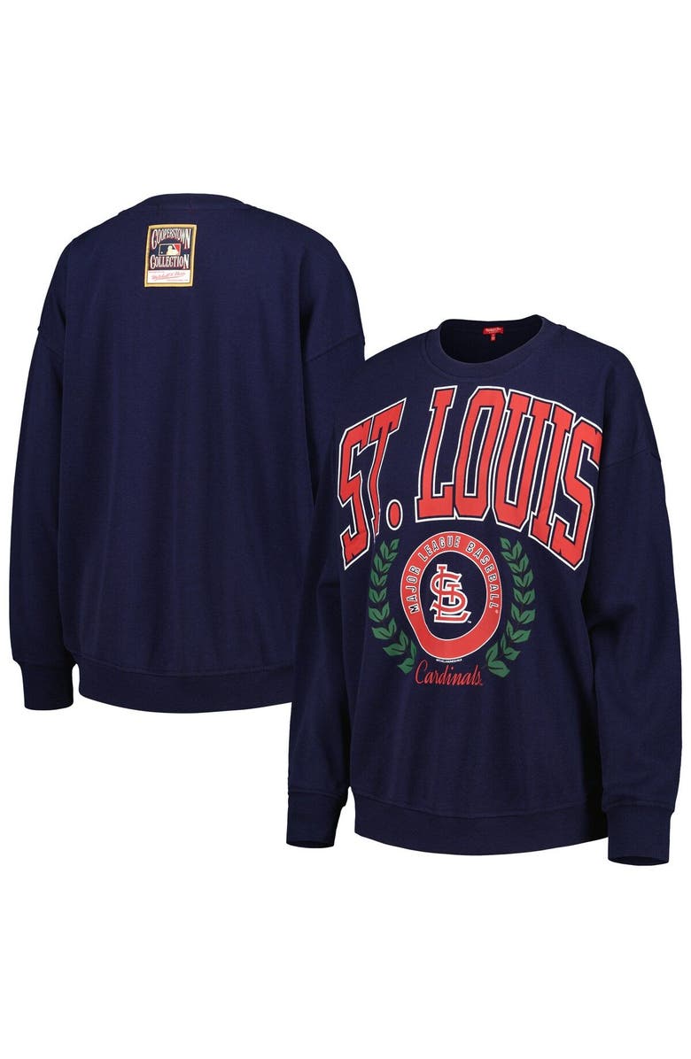 Mitchell & Ness Women's Mitchell & Ness Navy St. Louis Cardinals Logo Lt 2.0 Pullover Sweatshirt, Main, color, 