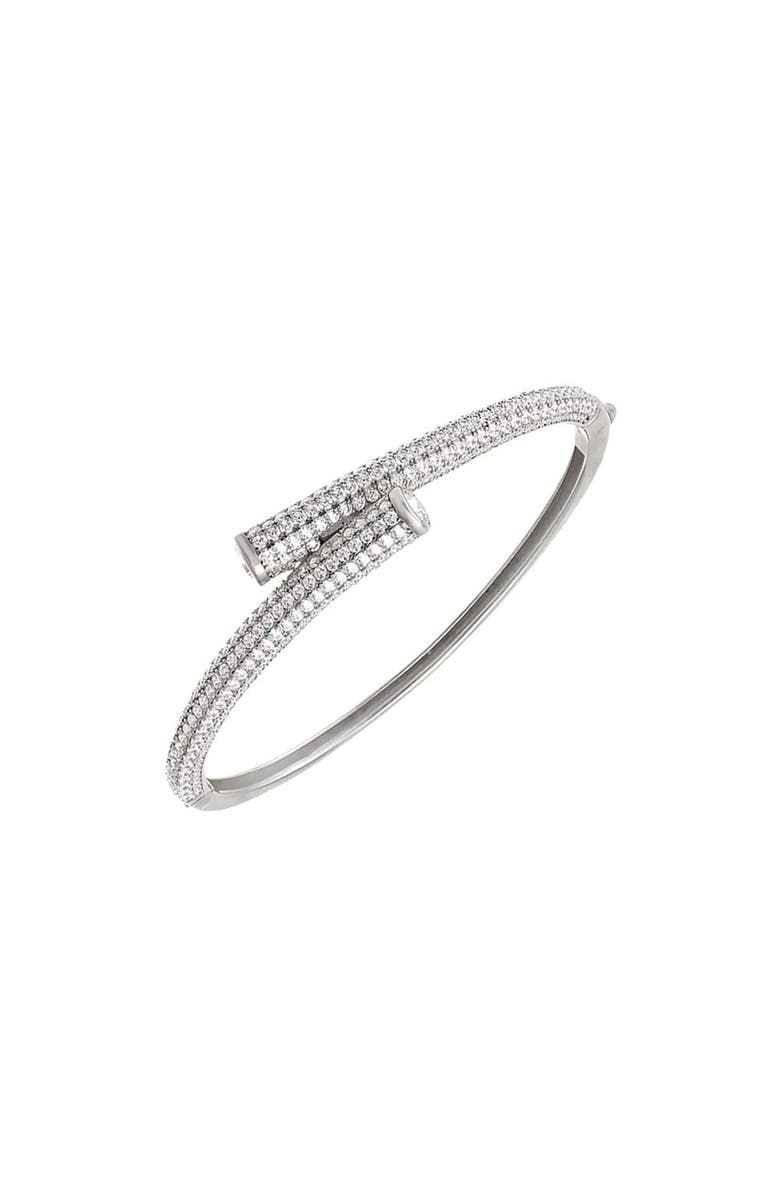 BY ADINA EDEN Pave Overlap Claw Bangle Bracelet, Main, color,