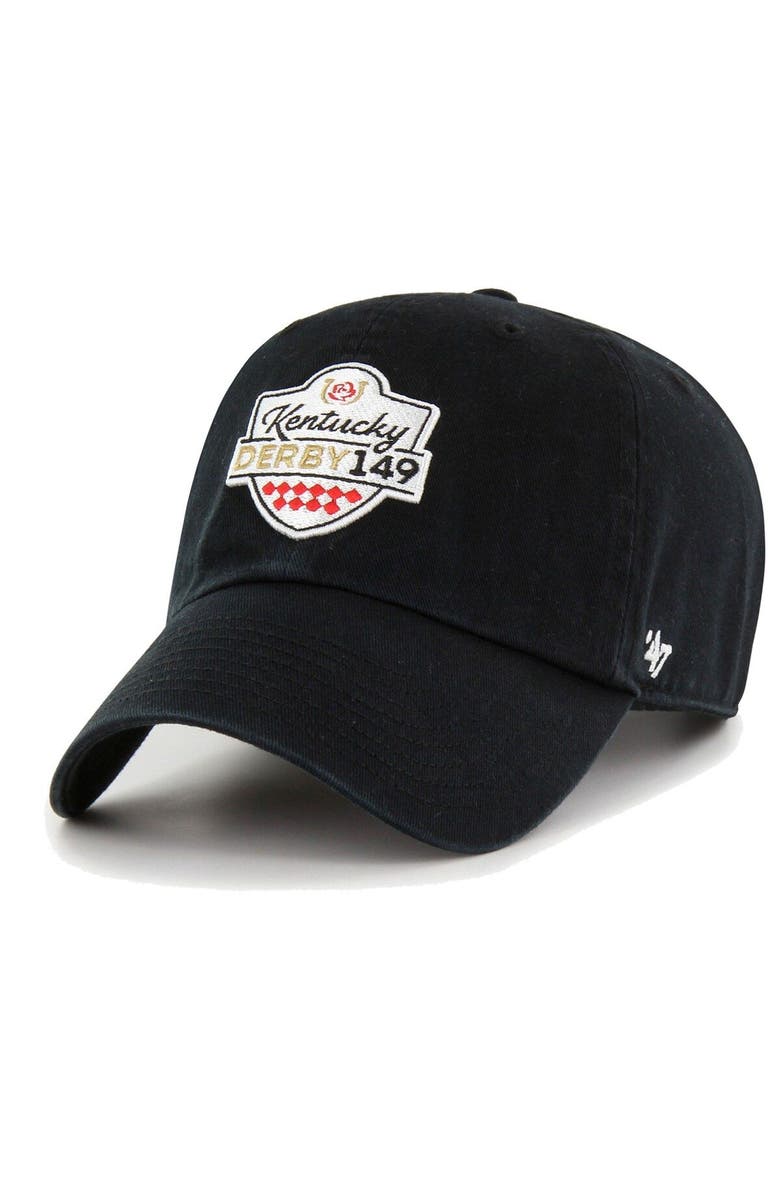 '47 Men's '47 Black Kentucky Derby 149 Clean Up Adjustable Hat, Main, color,
