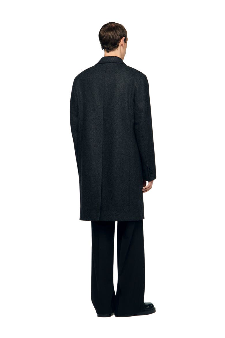 Wool broadcloth coat, Alternate, color, Dark grey