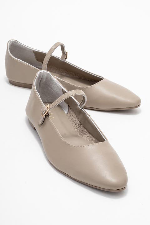 Lara Leather Mary Jane Flats