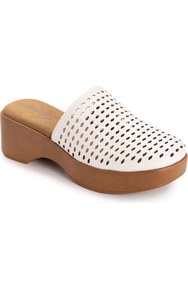 MUK LUKS Callen Platform Clog, Main, color, White