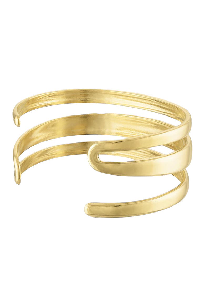Layered Cuff Bracelet, Alternate, color, Gold
