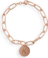 MESHMERISE Initial Disc Charm Bracelet