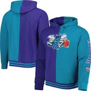 Mitchell & Ness Men's Mitchell & Ness Purple/Teal New Orleans Hornets Big & Tall Hardwood Classics Split Pullover Hoodie