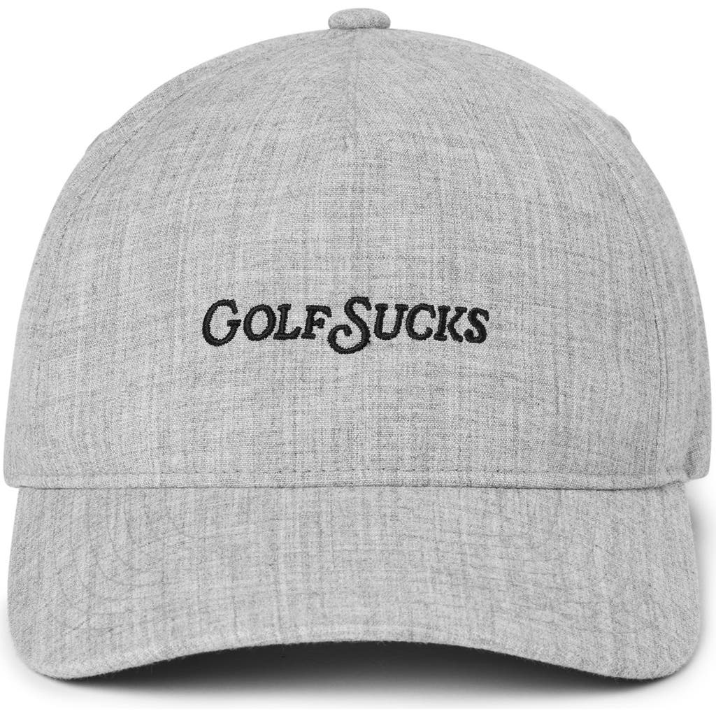 Travismathew Golf Sucks Six-panel Snapback Cap In Gray