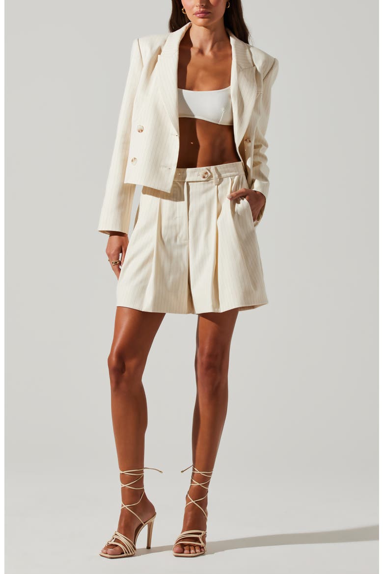 Preston Pinstripe Blazer, Alternate, color, OFF WHITE STRIPE