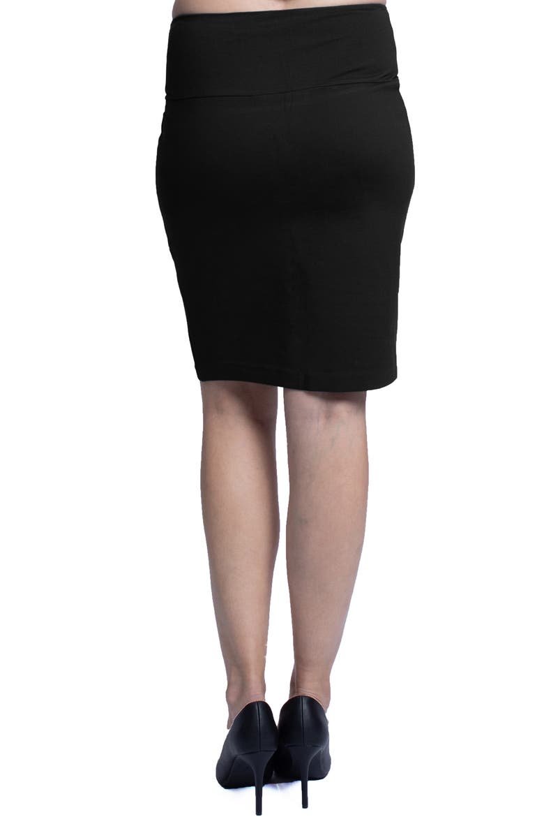 Ponte Maternity Pencil Skirt, Alternate, color, BLACK