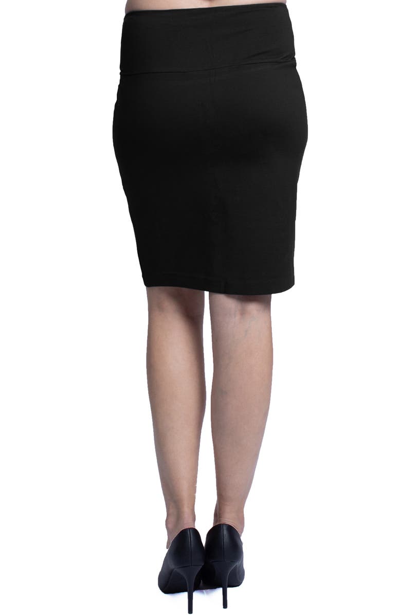 Angel Maternity Ponte Maternity Pencil Skirt, Alternate, color, Black