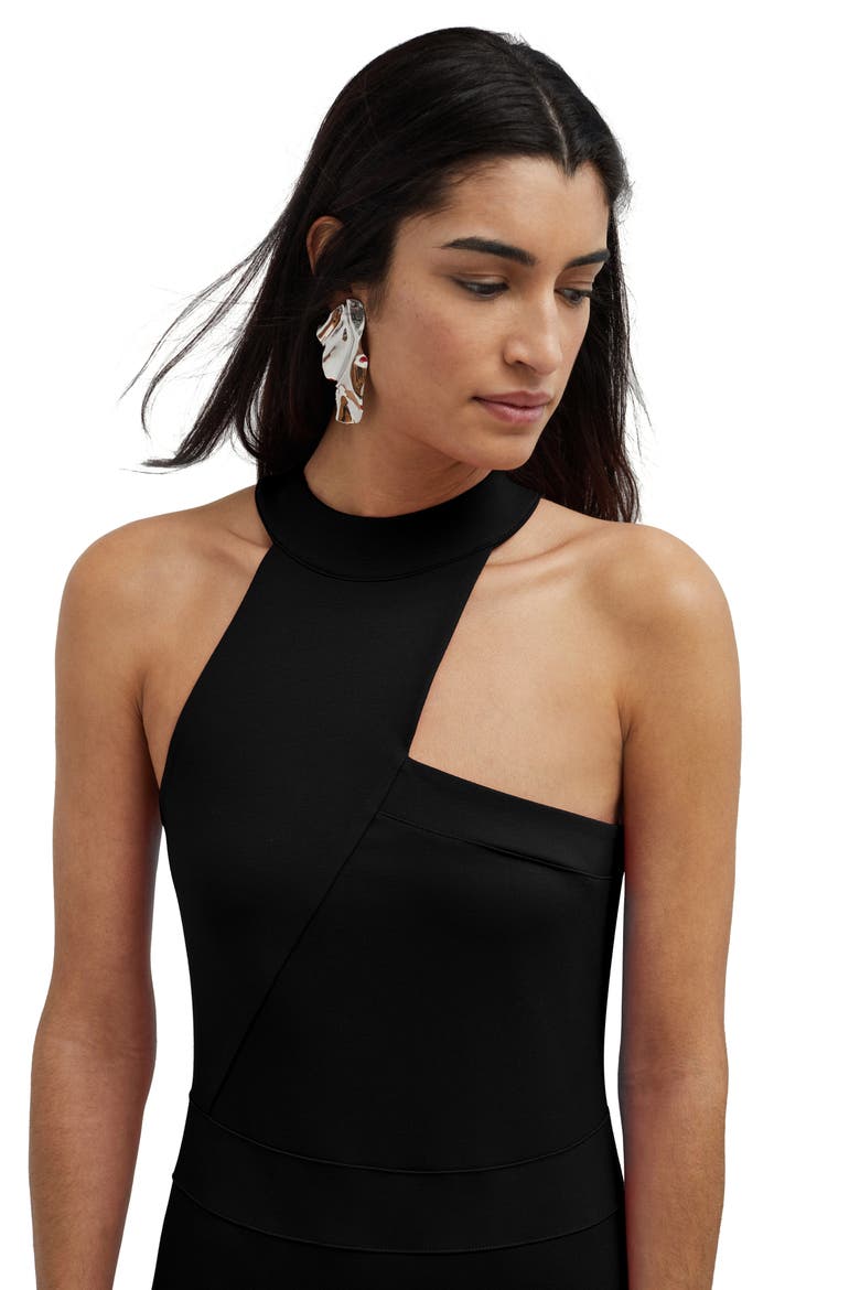 Sonata Ponte Knit Midi Cocktail Dress, Alternate, color, BLACK