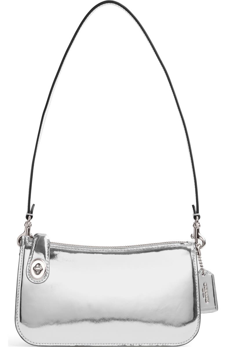 COACH Penn Metallic Leather Shoulder Bag, Main, color,