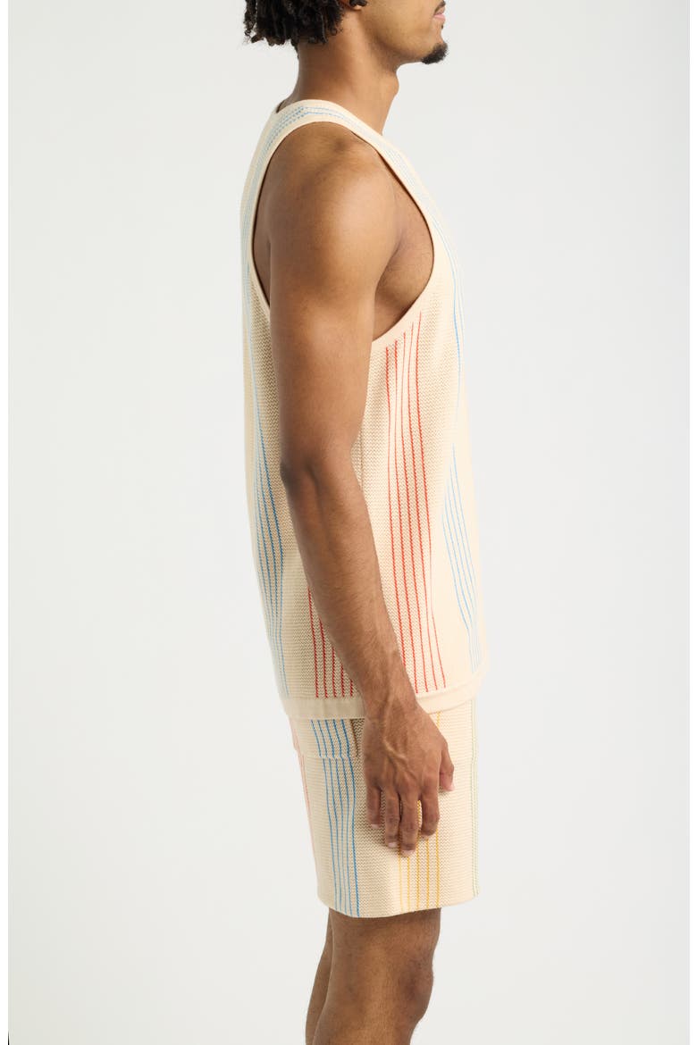 Sliced Knit Tank Top, Alternate, color, BEIGE
