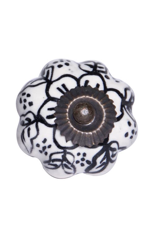 Kinetic 8-pack Knobs In Black White Floral