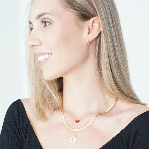 The Lovery Fine Jewelry Large Herringbone Necklace In Gold