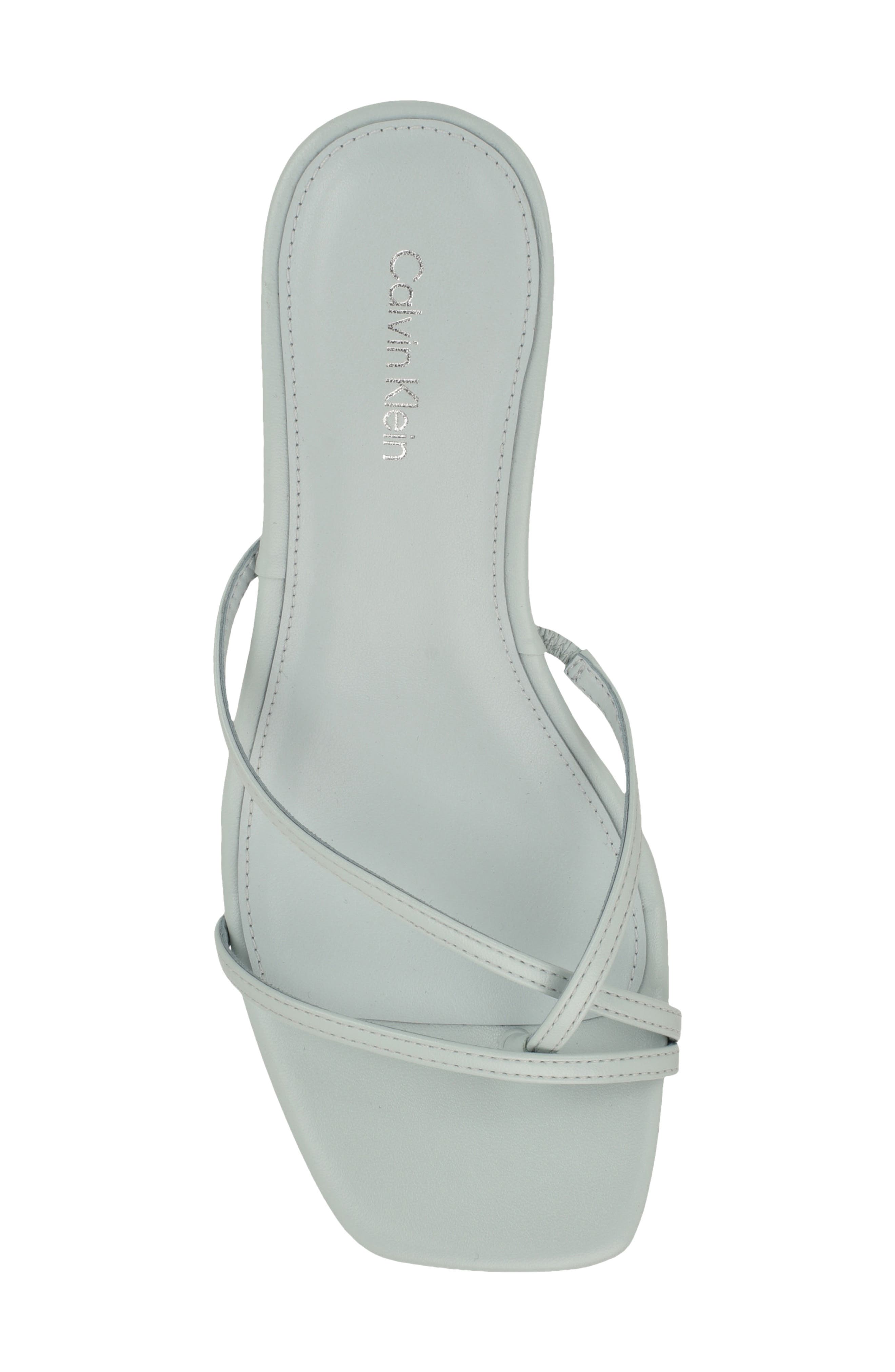 Calvin Klein Axella Toe Loop Sandal, Alternate, color, Light Green