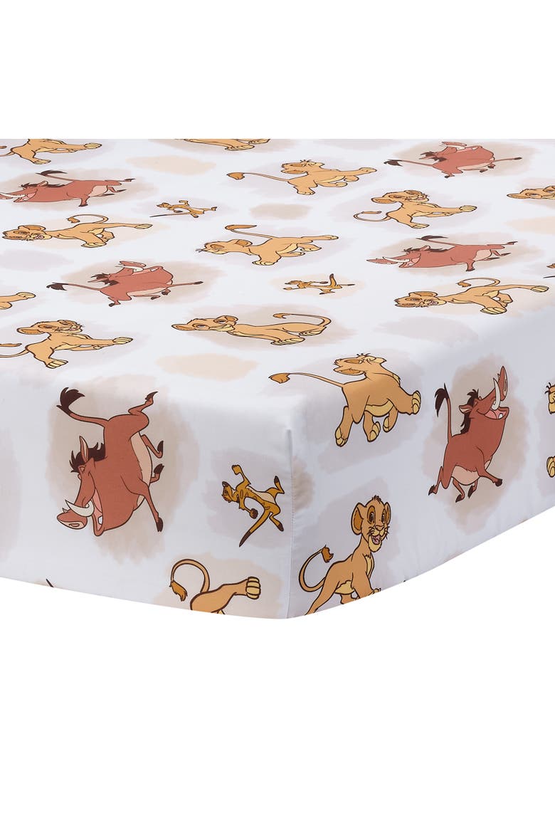 Disney Baby Lion King Safari 3-Pc Infant Nursery Crib Bedding Set, Alternate, color, Brown