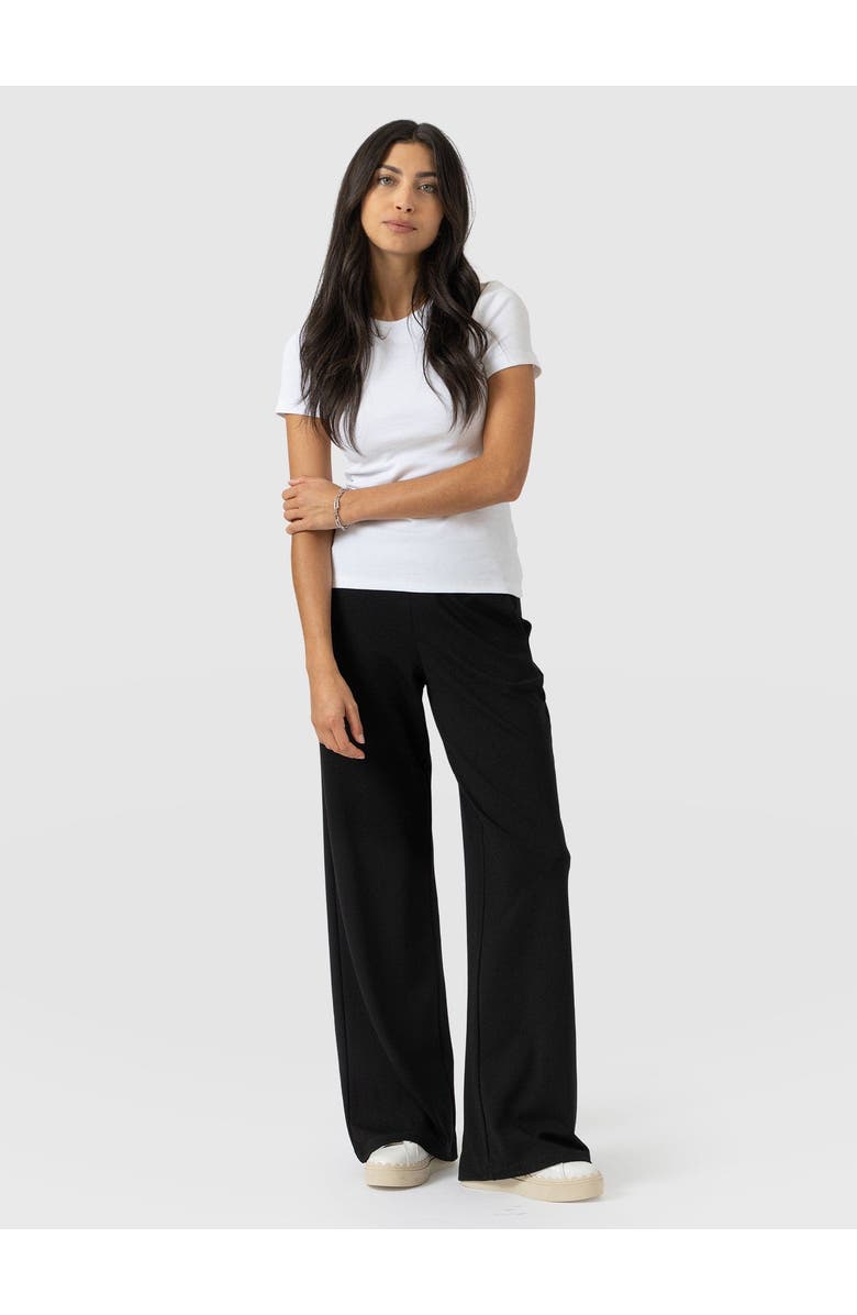 Saint + Sofia Victory Straight Leg Pant, Alternate, color, Black