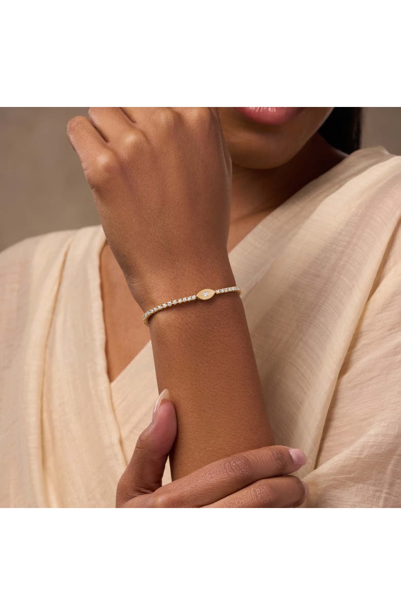 Karma and Luck Hopeful Abundance Evil Eye Tennis Bracelet, Alternate, color, Gold