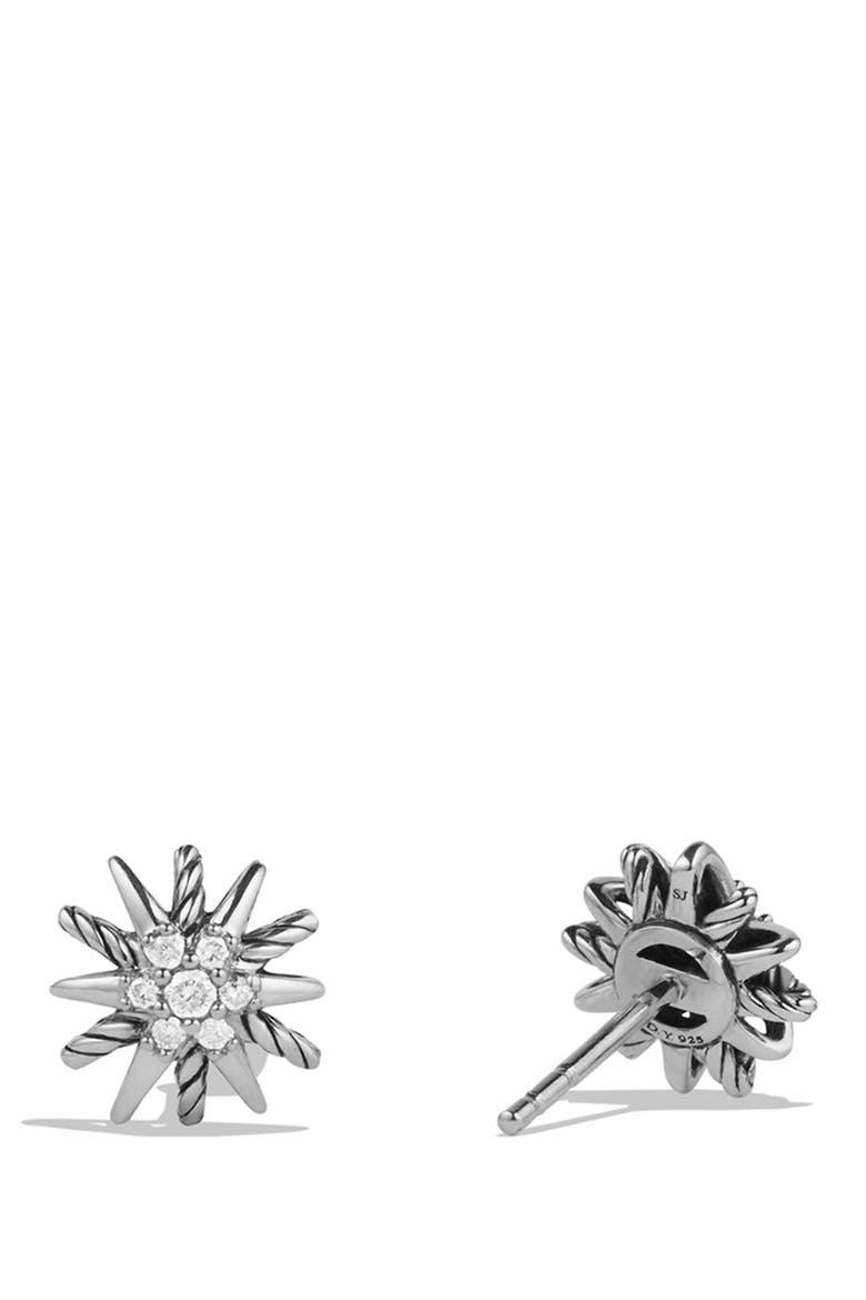 Starburst Earrings with Diamonds, Alternate, color, DIAMOND