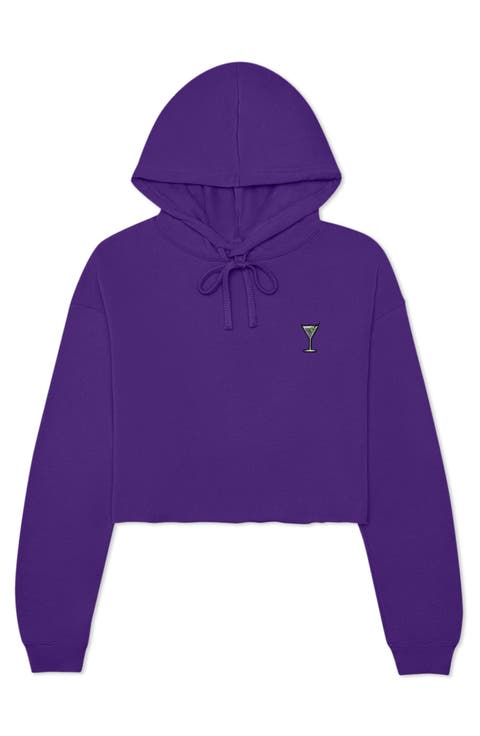 トップス perverze croppped hoodie knit top purple perverze croppped hoodie knit top purple