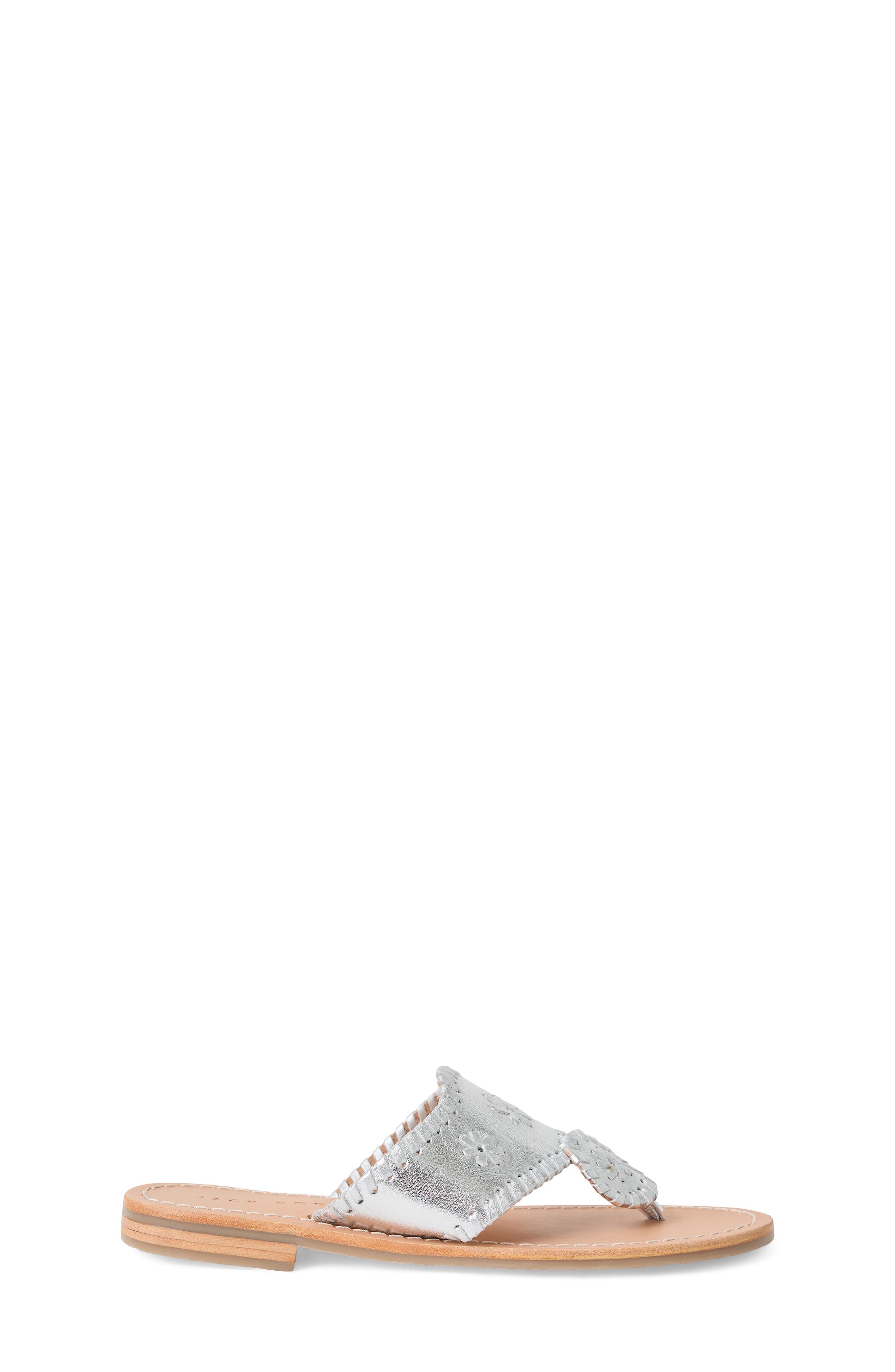 Jack Rogers Kids' Jacks Flip Flop, Alternate, color, Silver