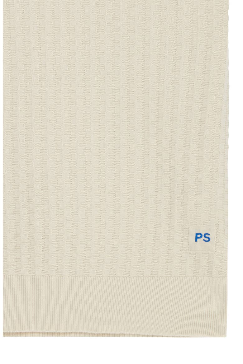 Tipped Organic Cotton Polo Sweater, Alternate, color, PARCHMENT