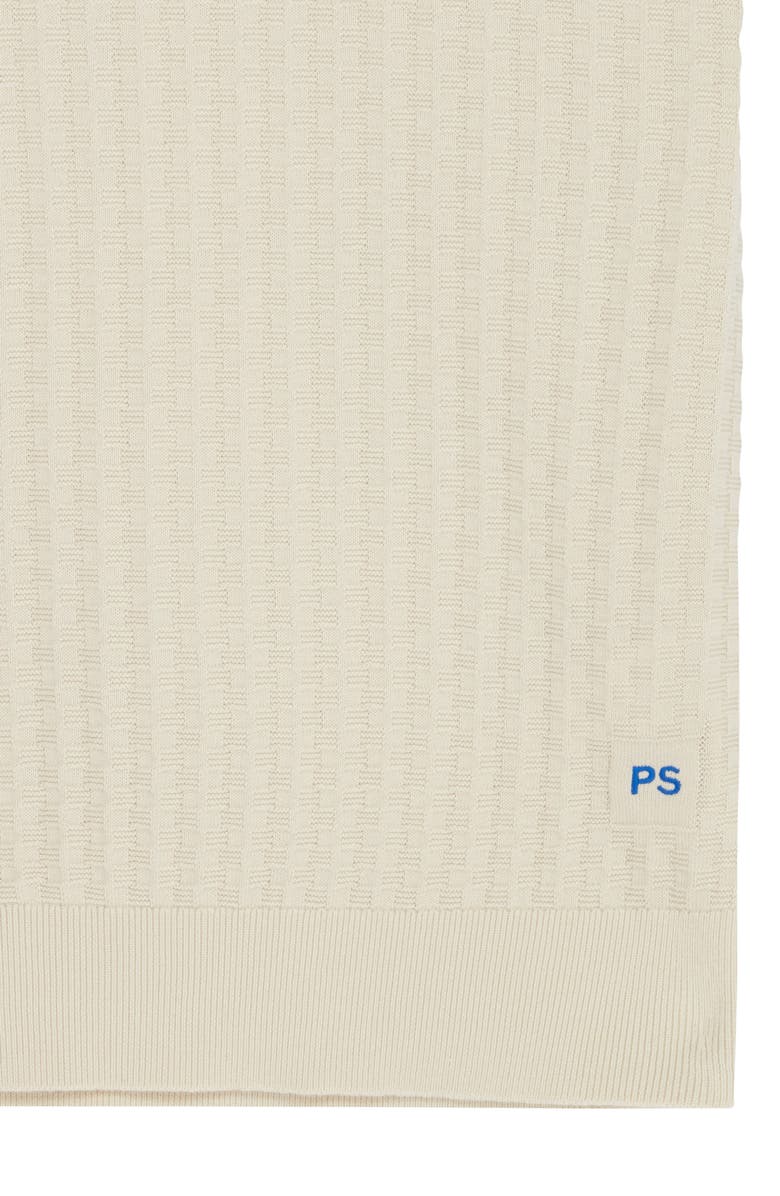 PS Paul Smith Tipped Organic Cotton Polo Sweater, Alternate, color, Parchment
